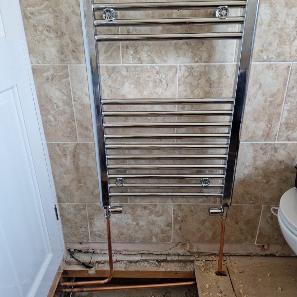 Plumber in Hornchurch_Bathroom_ Heated towel rail 1